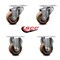 Service Caster 3 Inch High Temp Glass Filled Nylon Swivel Top Plate Caster Set with 2 Rigid SCC-20S314-GFNSHT-TP3-2-R-2 - alternate 6